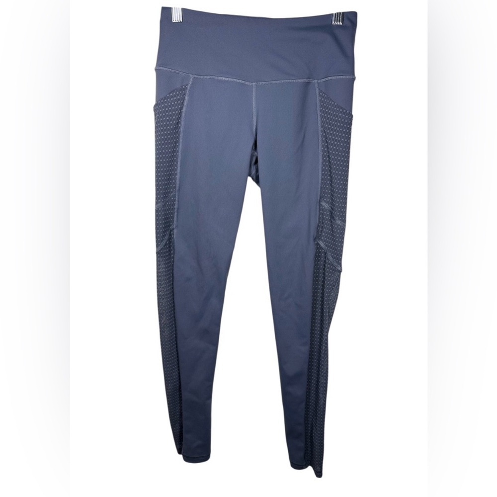Victoria Secret Womens Sports Grey/Blue Leggings with pockets size Small